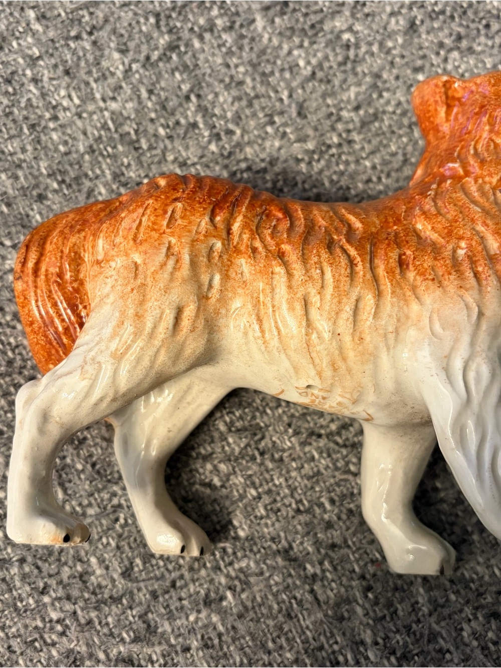 Antique Staffordshire Porcelain Collie Dog Victorian England Figurine - Picture 7 of 7